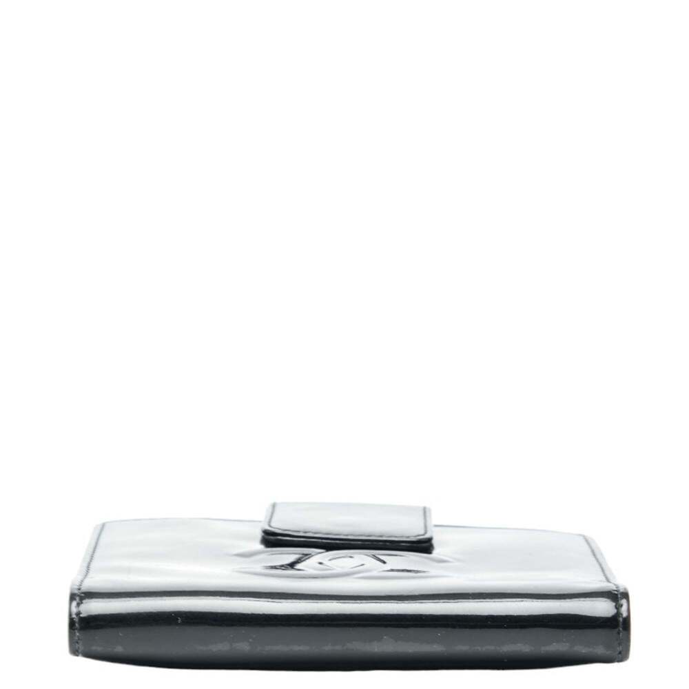 CHANEL Authentic Black Leather Logo Wallet - Picture 3 of 10